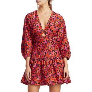 Derek Lam Talia Floral Babydoll Cutout Dress